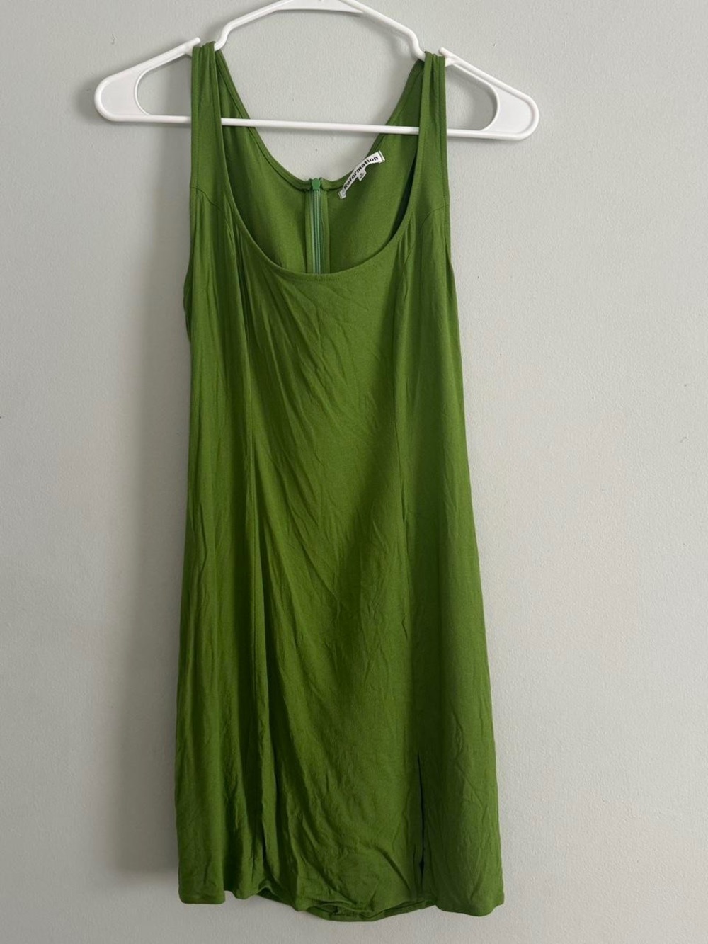 Green Sleeveless Scoop Neck Dress